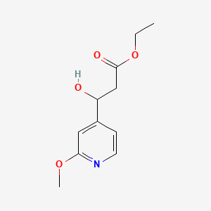 molecular formula C11H15NO4 B13681465 Ethyl 3-Hydroxy-3-(2-methoxy-4-pyridyl)propanoate 