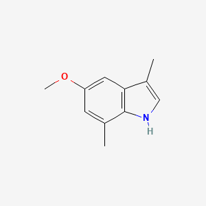 molecular formula C11H13NO B13681479 5-Methoxy-3,7-dimethylindole 