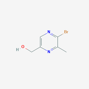 molecular formula C6H7BrN2O B13681494 (5-Bromo-6-methylpyrazin-2-yl)methanol 