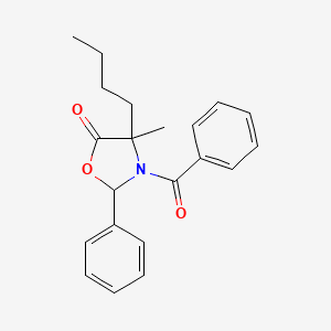 molecular formula C21H23NO3 B13681512 (2S,4R)-3-Benzoyl-4-butyl-4-methyl-2-phenyloxazolidin-5-one 