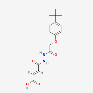 molecular formula C16H20N2O5 B1368159 (2E)-4-{2-[(4-tert-butylphenoxy)acetyl]hydrazinyl}-4-oxobut-2-enoic acid 