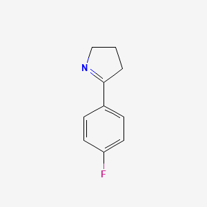 molecular formula C10H10FN B13681716 5-(4-Fluorophenyl)-3,4-dihydro-2H-pyrrole 