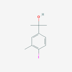 molecular formula C10H13IO B13681739 2-(4-Iodo-3-methylphenyl)propan-2-ol 