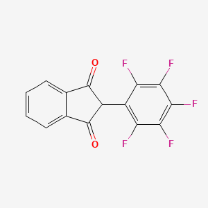 molecular formula C15H5F5O2 B13681744 2-(Perfluorophenyl)-1H-indene-1,3(2H)-dione 