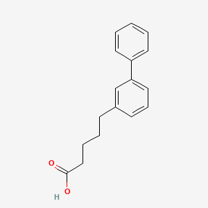 molecular formula C17H18O2 B13681753 5-(3-Biphenylyl)pentanoic Acid 