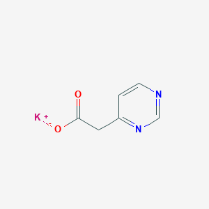 molecular formula C6H5KN2O2 B13681760 Potassium 2-(pyrimidin-4-yl)acetate 