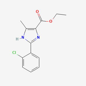 molecular formula C13H13ClN2O2 B13681766 ethyl 2-(2-chlorophenyl)-5-methyl-1H-imidazole-4-carboxylate 