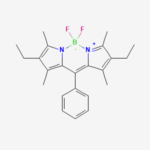 molecular formula C23H27BF2N2 B13681770 5,11-diethyl-2,2-difluoro-4,6,10,12-tetramethyl-8-phenyl-3-aza-1-azonia-2-boranuidatricyclo[7.3.0.03,7]dodeca-1(12),4,6,8,10-pentaene 