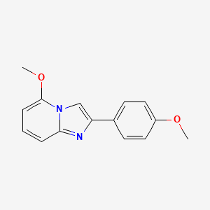 molecular formula C15H14N2O2 B13681790 5-Methoxy-2-(4-methoxyphenyl)imidazo[1,2-a]pyridine 