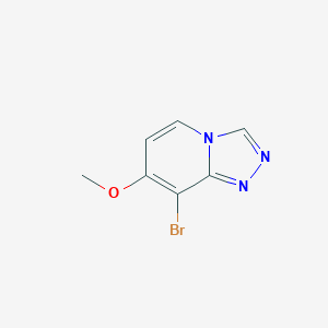 molecular formula C7H6BrN3O B13681808 8-Bromo-7-methoxy-[1,2,4]triazolo[4,3-a]pyridine 