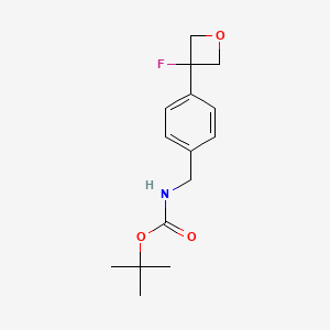 molecular formula C15H20FNO3 B13681816 N-Boc-1-[4-(3-fluorooxetan-3-yl)phenyl]methanamine 