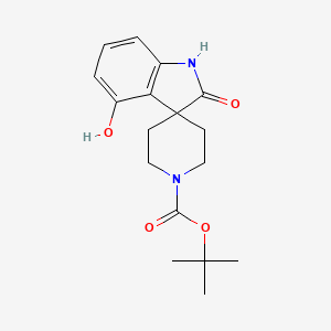 molecular formula C17H22N2O4 B13681820 tert-Butyl 4-hydroxy-2-oxospiro[indoline-3,4'-piperidine]-1'-carboxylate 