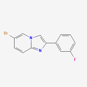 molecular formula C13H8BrFN2 B13681828 6-Bromo-2-(3-fluorophenyl)imidazo[1,2-a]pyridine 