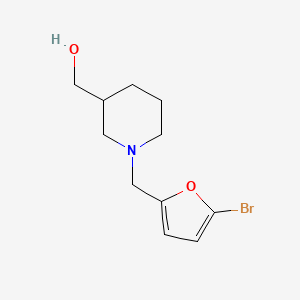 molecular formula C11H16BrNO2 B1368184 [1-[(5-Bromofuran-2-yl)methyl]piperidin-3-yl]methanol 