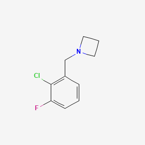 molecular formula C10H11ClFN B13681867 1-(2-Chloro-3-fluorobenzyl)azetidine 