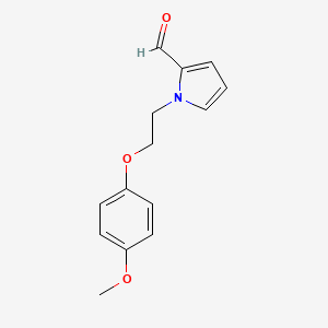 molecular formula C14H15NO3 B1368197 1-[2-(4-Methoxy-phenoxy)-ethyl]-1H-pyrrole-2-carbaldehyde CAS No. 883546-33-6