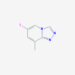 molecular formula C7H6IN3 B13682022 6-Iodo-8-methyl-[1,2,4]triazolo[4,3-a]pyridine 