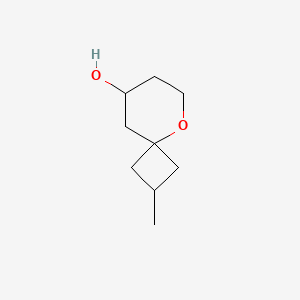 molecular formula C9H16O2 B13682036 2-Methyl-5-oxaspiro[3.5]nonan-8-ol 