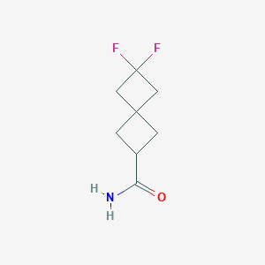 molecular formula C8H11F2NO B13682039 6,6-Difluorospiro[3.3]heptane-2-carboxamide 