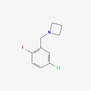 molecular formula C10H11ClFN B13682084 1-(5-Chloro-2-fluorobenzyl)azetidine 