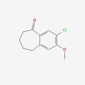 molecular formula C12H13ClO2 B13682088 3-Chloro-2-methoxy-6,7,8,9-tetrahydro-5H-benzo[7]annulen-5-one 