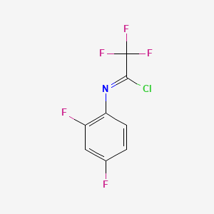 molecular formula C8H3ClF5N B13682119 N-(2,4-Difluorophenyl)-2,2,2-trifluoroacetimidoyl Chloride 