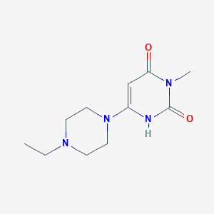 molecular formula C11H18N4O2 B1368217 6-(4-ethylpiperazin-1-yl)-3-methyl-1H-pyrimidine-2,4-dione 