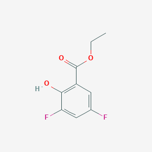 molecular formula C9H8F2O3 B13682198 Ethyl 3,5-difluoro-2-hydroxybenzoate 