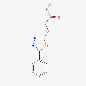 molecular formula C11H10N2O3 B1368224 3-(5-Phenyl-1,3,4-oxadiazol-2-yl)propanoic acid CAS No. 23464-98-4