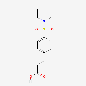 molecular formula C13H19NO4S B1368225 3-[4-(diethylsulfamoyl)phenyl]propanoic Acid CAS No. 867329-87-1