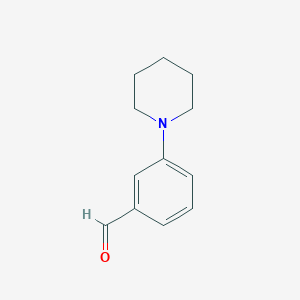 molecular formula C12H15NO B1368240 3-Piperidinobenzaldehyde CAS No. 669050-72-0