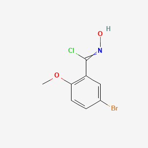 5-Bromo-N-hydroxy-2-methoxybenzimidoyl Chloride