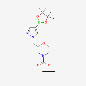 Tert-butyl 2-[[4-(4,4,5,5-tetramethyl-1,3,2-dioxaborolan-2-yl)pyrazol-1-yl]methyl]morpholine-4-carboxylate