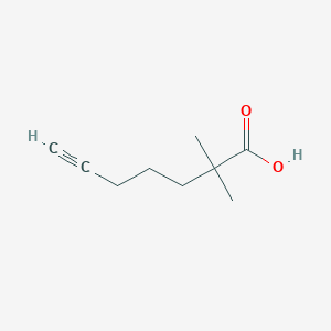 molecular formula C9H14O2 B1368295 2,2-Dimethylhept-6-ynoic acid 