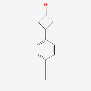 molecular formula C14H18O B1368306 3-(4-Tert-butylphenyl)cyclobutan-1-one 