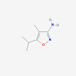 molecular formula C7H12N2O B1368321 5-Isopropyl-4-methyl-3-isoxazolamine 