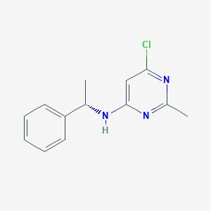 molecular formula C13H14ClN3 B1368353 (S)-6-chloro-2-methyl-N-(1-phenylethyl)pyrimidin-4-amine 
