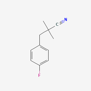 molecular formula C11H12FN B1368380 3-(4-Fluorophenyl)-2,2-dimethylpropanenitrile 