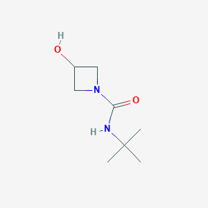 molecular formula C8H16N2O2 B1368402 1-t-Butylcarbamoyl-3-hydroxyazetidine 
