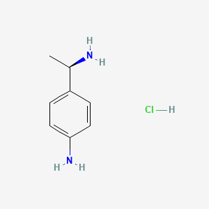 molecular formula C8H13ClN2 B13684068 (R)-4-(1-Aminoethyl)aniline hydrochloride 