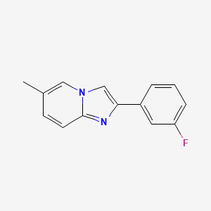 molecular formula C14H11FN2 B13684080 2-(3-Fluorophenyl)-6-methylimidazo[1,2-a]pyridine 