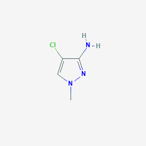 molecular formula C4H6ClN3 B1368412 4-氯-1-甲基-1H-吡唑-3-胺 CAS No. 1006349-08-1