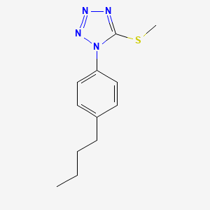 molecular formula C12H16N4S B13684192 1-(4-Butylphenyl)-5-(methylthio)-1H-tetrazole 