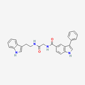 N-[2-[[2-(3-Indolyl)ethyl]amino]-2-oxoethyl]-3-phenyl-1H-indole-5-carboxamide