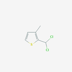 molecular formula C6H6Cl2S B13684220 2-(Dichloromethyl)-3-methylthiophene 