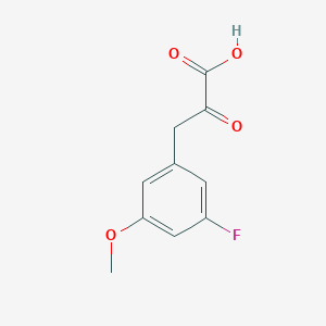 molecular formula C10H9FO4 B13684250 3-(3-Fluoro-5-methoxyphenyl)-2-oxopropanoic acid 