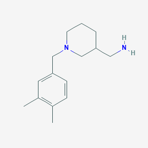 molecular formula C15H24N2 B1368429 {1-[(3,4-Dimethylphenyl)methyl]piperidin-3-yl}methanamine 