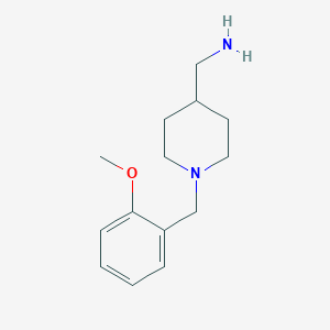 molecular formula C14H22N2O B1368431 {1-[(2-Methoxyphenyl)methyl]piperidin-4-yl}methanamine 
