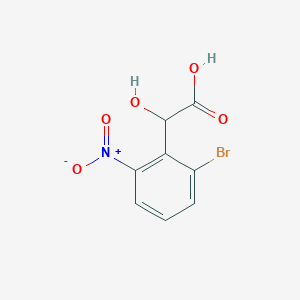 molecular formula C8H6BrNO5 B13684336 2-Bromo-6-nitromandelic acid 