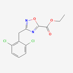 molecular formula C12H10Cl2N2O3 B13684365 Ethyl 3-(2,6-dichlorobenzyl)-1,2,4-oxadiazole-5-carboxylate 